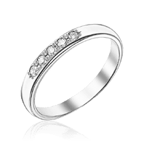 обзорное фото Кольцо в белом золоте 5 бриллиантов 036600 Золотые кольца обзорное фото Кольцо в белом золоте 5 бриллиантов 036600  Золотые кольца