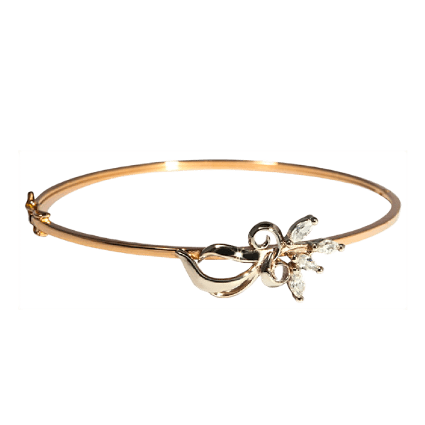 Золотой браслет жесткий с фианитами 820040 детальное изображение ювелирного изделия Золотой браслет кольцом Золотой браслет жесткий с фианитами 820040 детальное изображение ювелирного изделия Золотой браслет кольцом