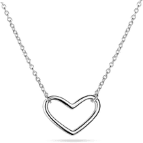 обзорное фото Серебряное колье с подвижным сердцем без вставок якорного плетения и дополнительной цепочкой 039771 Серебряные колье обзорное фото Серебряное колье с подвижным сердцем без вставок якорного плетения и дополнительной цепочкой 039771  Серебряные колье