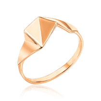 обзорное фото Стильное кольцо Золотое Оригами 034697  Золотые кольца
