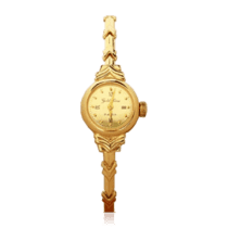 обзорное фото Часы женские золотые с тонким золотым браслетом 036326  Женские золотые часы
