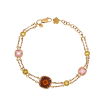 обзорное фото Браслет из красного золота 893020  Золотые браслеты с цирконием (фианитами)