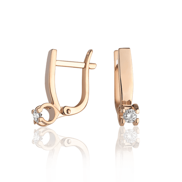 Золотые серьги с бриллиантом 028420 детальное изображение ювелирного изделия Золотые серьги с бриллиантами Золотые серьги с бриллиантом 028420 детальное изображение ювелирного изделия Золотые серьги с бриллиантами