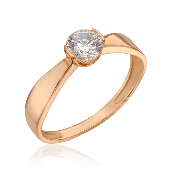 Кольцо для предложения с одним фианитом в золоте 585 пробы 034429 детальное изображение ювелирного изделия Золотые кольца Кольцо для предложения с одним фианитом в золоте 585 пробы 034429 детальное изображение ювелирного изделия Золотые кольца