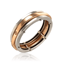 оглядове фото Обручка в стилі Cartier комбіноване золото 035368
