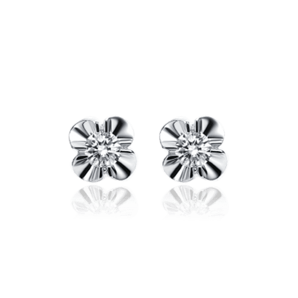 Золотые серьги гвоздики Цветок с бриллиантом 029852 детальное изображение ювелирного изделия Золотые серьги Золотые серьги гвоздики Цветок с бриллиантом 029852 детальное изображение ювелирного изделия Золотые серьги