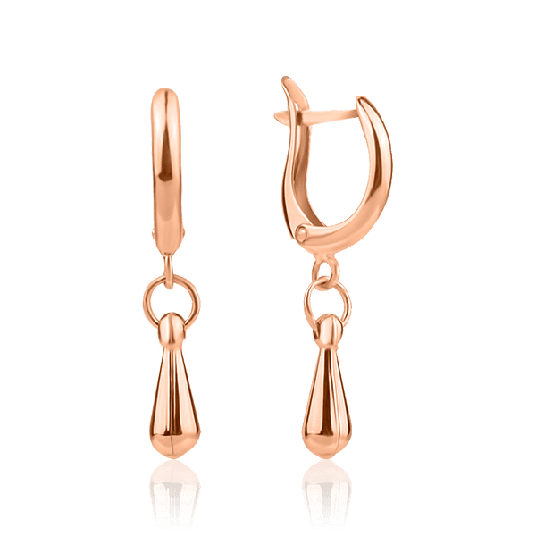 Золотые серьги подвески 029059 детальное изображение ювелирного изделия Золотые серьги без вставок Золотые серьги подвески 029059 детальное изображение ювелирного изделия Золотые серьги без вставок