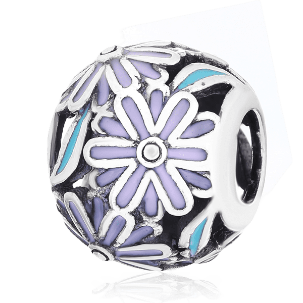 Серебряный подвес-шарм Бусинка с цветами в эмали 025033 детальное изображение ювелирного изделия Серебряные подвесы-шармы (бусины) Серебряный подвес-шарм Бусинка с цветами в эмали 025033 детальное изображение ювелирного изделия Серебряные подвесы-шармы (бусины)