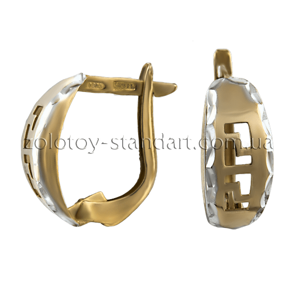 Золотые серьги 80022 детальное изображение ювелирного изделия Золотые серьги с английским замком Золотые серьги 80022 детальное изображение ювелирного изделия Золотые серьги с английским замком