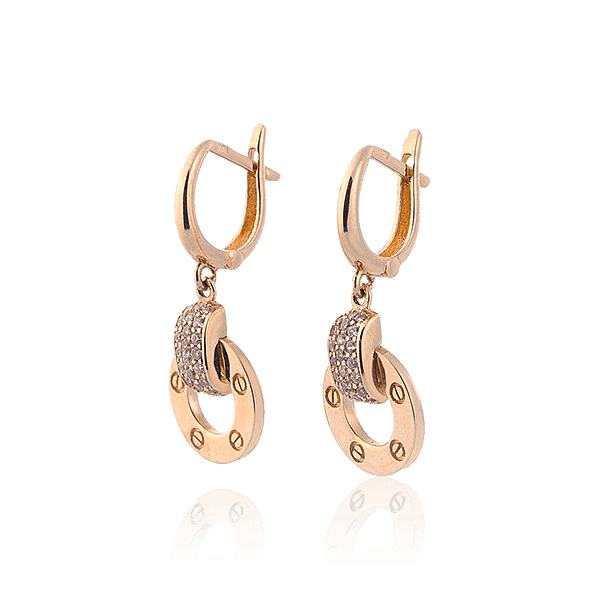 Золотые серьги Булгари Золотые серьги Булгари