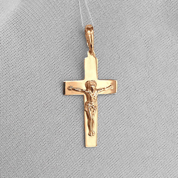 Золотий хрестик з розп'яттям 031876 детальне зображення ювелірного виробу Золотий хрестик з розп'яттям 031876 детальне зображення ювелірного виробу