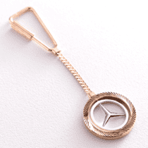 обзорное фото Золотой брелок с логотипом Mercedes 038213  Брелок из золота