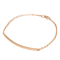 обзорное фото Браслет с пластиной в красном золоте 027864 Золотые браслеты без камней обзорное фото Браслет с пластиной в красном золоте 027864  Золотые браслеты без камней