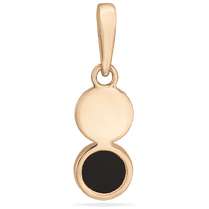 обзорное фото Золотой кулон миниатюрный с агатом 035127 Золотые подвески обзорное фото Золотой кулон миниатюрный с агатом 035127  Золотые подвески