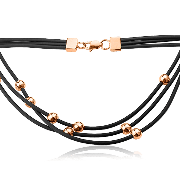 Каучуковый шнурок с золотыми шариками 029552 детальное изображение ювелирного изделия Шнурки с золотом Каучуковый шнурок с золотыми шариками 029552 детальное изображение ювелирного изделия Шнурки с золотом