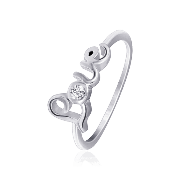 Серебряное кольцо Love с фианитом 031261 детальное изображение ювелирного изделия Серебряные кольца со вставками Серебряное кольцо Love с фианитом 031261 детальное изображение ювелирного изделия Серебряные кольца со вставками