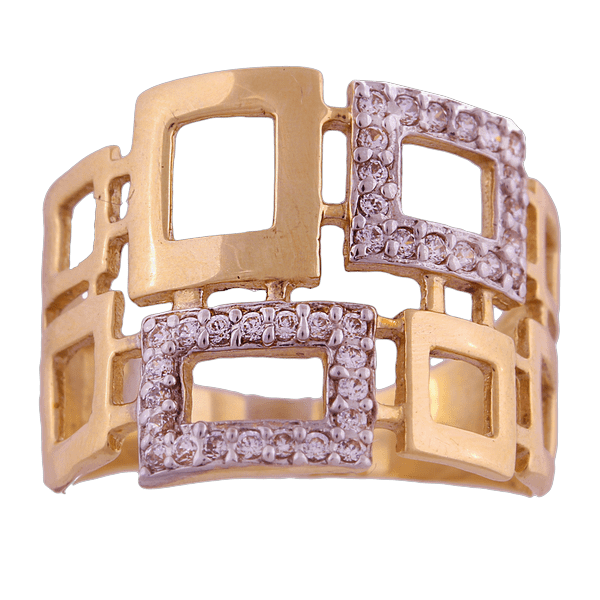 Золотое кольцо с цирконием 18167