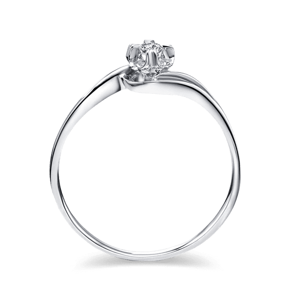 Каблучка для заручин з діамантом із білого золота 024526 детальне зображення ювелірного виробу Каблучка для заручин з діамантом із білого золота 024526 детальне зображення ювелірного виробу