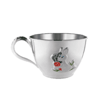 обзорное фото Серебряная детская чашка Зайчик 031853  Серебряные детские чашки