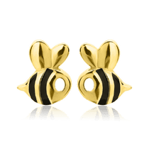 обзорное фото Серебряные серьги Пчелки с позолотой 031145 Серьги с позолотой обзорное фото Серебряные серьги Пчелки с позолотой 031145  Серьги с позолотой