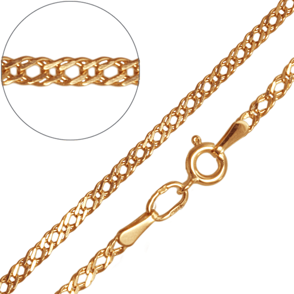 Золотая цепочка Рембо 10601 детальное изображение ювелирного изделия Золотые цепочки плетения Рембо