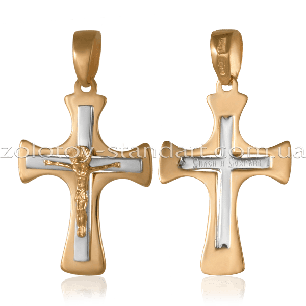 Золотой крестик 501384кб детальное изображение ювелирного изделия Золотые крестики Золотой крестик 501384кб детальное изображение ювелирного изделия Золотые крестики