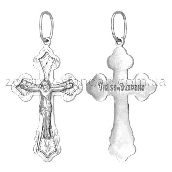 Серебряный крестик 62607 детальное изображение ювелирного изделия Серебряные подвески крестики Серебряный крестик 62607 детальное изображение ювелирного изделия Серебряные подвески крестики