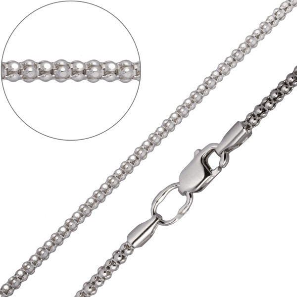 Серебряная цепочка Попкорн 024116 детальное изображение ювелирного изделия Серебряные цепочки Серебряная цепочка Попкорн 024116 детальное изображение ювелирного изделия Серебряные цепочки