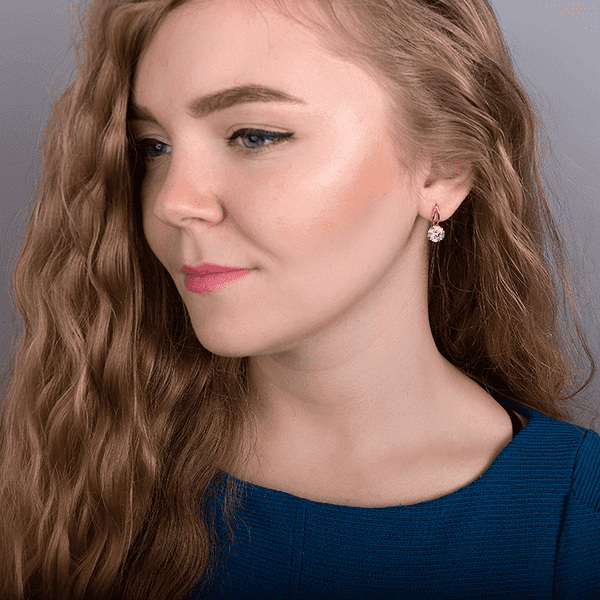 серьги классические из красного золота