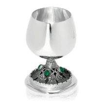 обзорное фото Коньячный бокал из серебра 925 пробы с декорированой ножкой 035424  Серебряные Бокалы