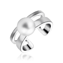 обзорное фото Серебряное фаланговое кольцо с жемчугом 035636  Серебряные кольца
