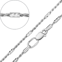 обзорное фото Цепочка Жгут в белом золоте без вставок 027544 Золотые цепочки плетения Жгут обзорное фото Цепочка Жгут в белом золоте без вставок 027544  Золотые цепочки плетения Жгут