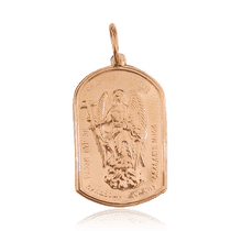 обзорное фото Золотая ладанка Ангел Хранитель 028878 Золотые подвески иконки обзорное фото Золотая ладанка Ангел Хранитель 028878  Золотые подвески иконки
