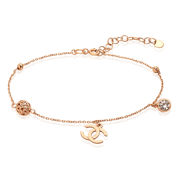 Золотой браслет на руку с ажурным шариком, фианитом и подвеской 036796 детальное изображение ювелирного изделия Золотые браслеты Золотой браслет на руку с ажурным шариком, фианитом и подвеской 036796 детальное изображение ювелирного изделия Золотые браслеты