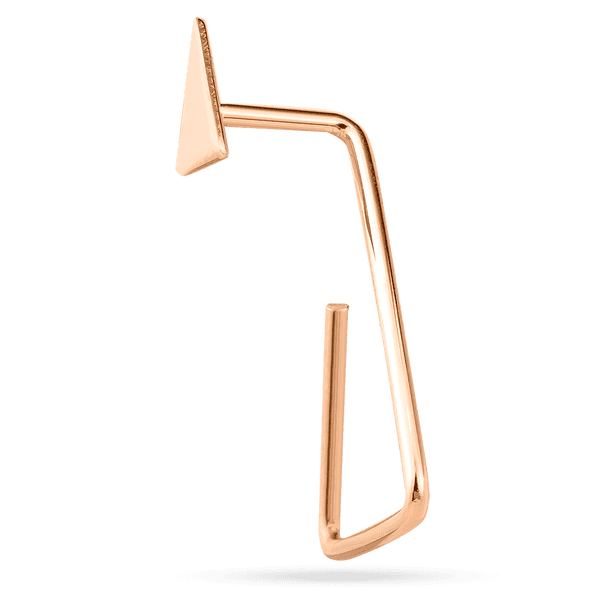 Золоті протяжки геометричні у вигляді маленького трикутника та великого з розірканим краєм 040455 детальне зображення ювелірного виробу Золоті протяжки геометричні у вигляді маленького трикутника та великого з розірканим краєм 040455 детальне зображення ювелірного виробу