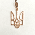 обзорное фото Серебряный подвес с позолотой Герб Украины 037185  Украинская символика из золота и серебра