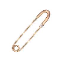 обзорное фото Золотая булавка с фианитом 034254 Золотые булавки обзорное фото Золотая булавка с фианитом 034254  Золотые булавки