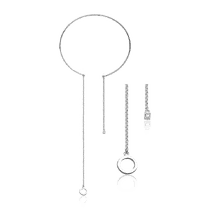 обзорное фото Серебряное колье с подвеской Круг 036450 Серебряные цепочки обзорное фото Серебряное колье с подвеской Круг 036450  Серебряные цепочки