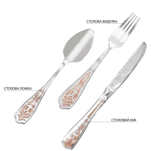 набір приборів срібло набір приборів срібло