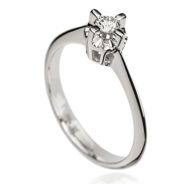 Кольцо из белого золота с бриллиантом 023274 детальное изображение ювелирного изделия Золотые кольца для помолвки с бриллиантом Кольцо из белого золота с бриллиантом 023274 детальное изображение ювелирного изделия Золотые кольца для помолвки с бриллиантом