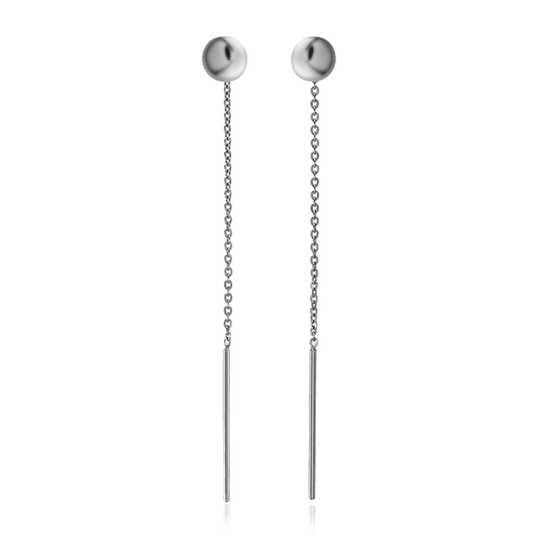 Серебряные серьги протяжки 034282 детальное изображение ювелирного изделия Серебряные серьги без вставок Серебряные серьги протяжки 034282 детальное изображение ювелирного изделия Серебряные серьги без вставок