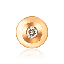 обзорное фото Золотой кулон с одним бриллиантом 035187  Золотые подвески