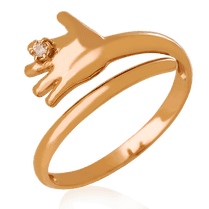 обзорное фото Кольцо с ручкой младенца 023786 Золотое кольцо ручка младенца обзорное фото Кольцо с ручкой младенца 023786  Золотое кольцо ручка младенца