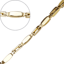 обзорное фото Золотой браслет ручной работы в жёлтом золоте 032053  Золотые браслеты без камней