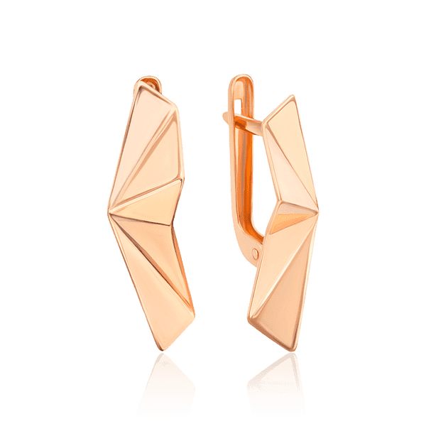 Серьги золотые Оригами Серьги золотые Оригами