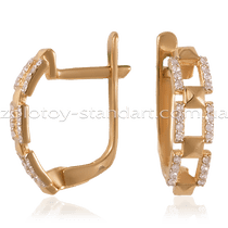 обзорное фото Серьги с бриллиантом s21436 Золотые серьги с бриллиантами обзорное фото Серьги с бриллиантом s21436  Золотые серьги с бриллиантами