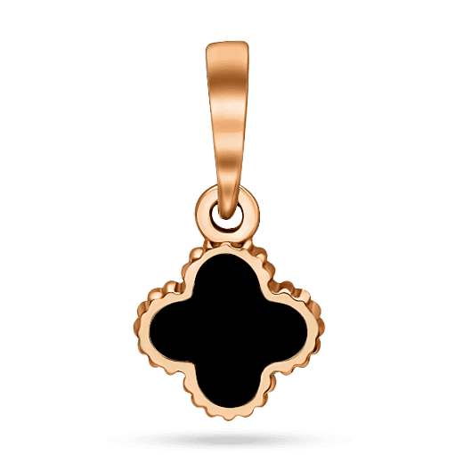 Золотой подвес маленький Клевер с черной эмалью 038245 детальное изображение ювелирного изделия Золотые кулоны с эмалью Золотой подвес маленький Клевер с черной эмалью 038245 детальное изображение ювелирного изделия Золотые кулоны с эмалью