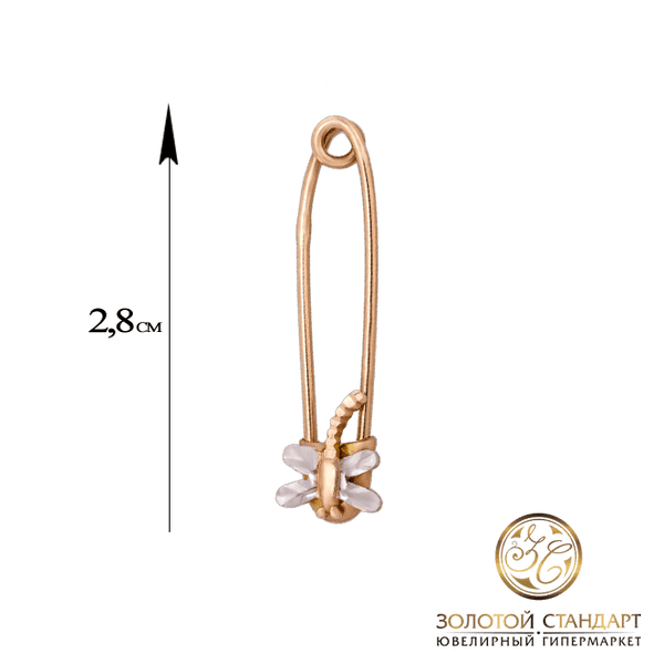 Золотая булавка с декором купить Золотая булавка с декором купить