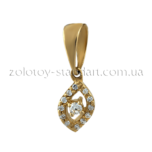 Золотой подвес 3964 детальное изображение ювелирного изделия Золотые кулоны с фианитом Золотой подвес 3964 детальное изображение ювелирного изделия Золотые кулоны с фианитом