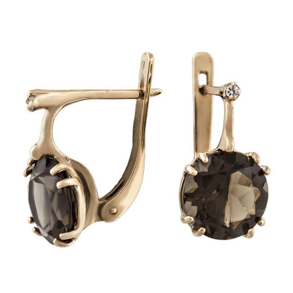 Золотые серьги с раухтопазом 510630 детальное изображение ювелирного изделия Золотые серьги с раухтопазом Золотые серьги с раухтопазом 510630 детальное изображение ювелирного изделия Золотые серьги с раухтопазом